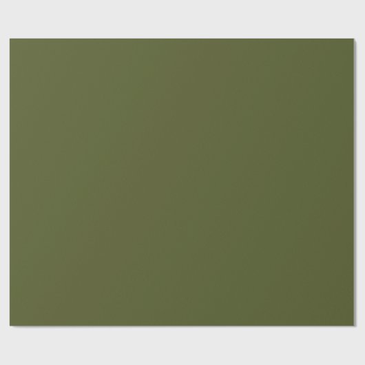 Solid Army Green Cadeaupapier (Vlak)