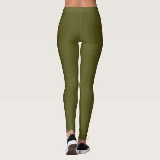Solid Army Green Decor on Leggings (Achterkant)