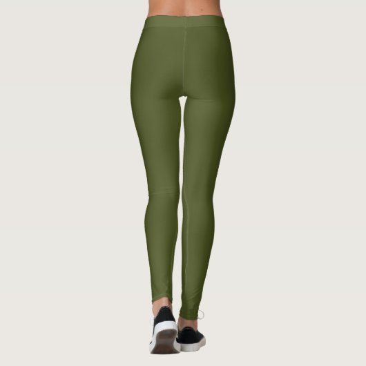 Solid Army Green Leggings (Achterkant)