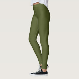 Solid Army Green Leggings