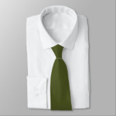 Solid Army Green Necktie Stropdas (Gebonden)