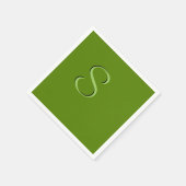 Solid Avocado Green geïnitialiseerd Servetten (Hoek)