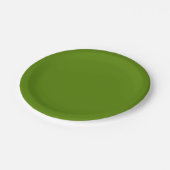 Solid Avocado Green Papieren Bordje (Gekanteld)