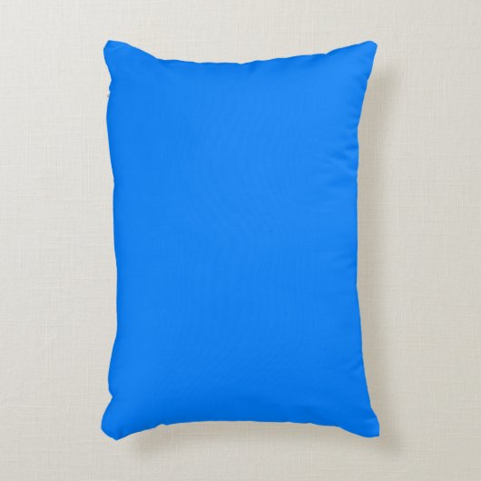 Solid Azure Blue Accent Kussen (Voorkant(Verticaal))