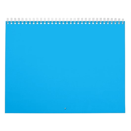 Solid Azure Blue Background – Minimalist Template Kalender (Hoes)