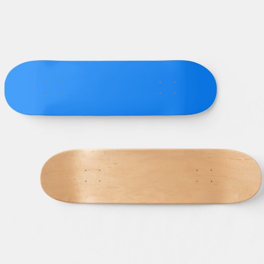 Solid Azure Blue Color Background Persoonlijk Skateboard (Horizontaal)