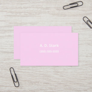 Solid Baby Roze minimalistische Visitekaartjes