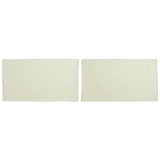 Solid Beige King Pillow Hoesje voor moderne kamers Kussensloop (Voorkant-Set)