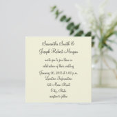 Solid Beige Wedding Kaart (Staand voorkant)