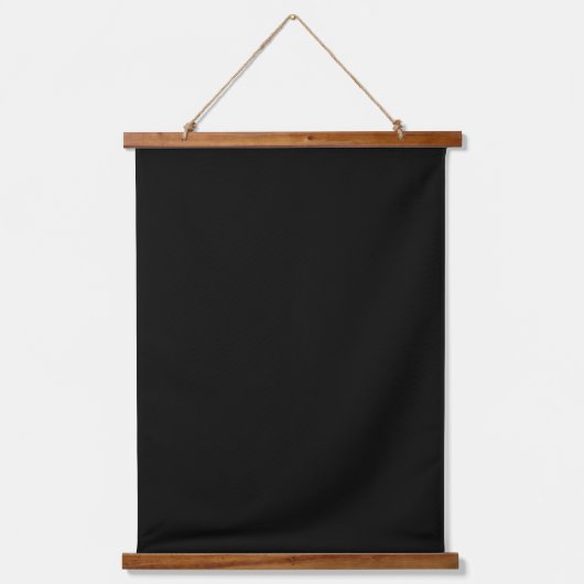 Solid Black 26"x36" Vertical Hangend Wandkleed (Voorkant)