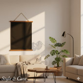 Solid Black 26"x36" Vertical Hangend Wandkleed