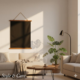 Solid Black 26"x36" Vertical Hangend Wandkleed