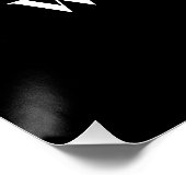 Solid Black 60ste verjaardag feest Glossy Perfect Poster (Hoek)