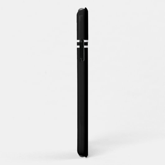 Solid black, aangepast monogram initiaal, foto Case-Mate iPhone case (Achterkant/rechts)