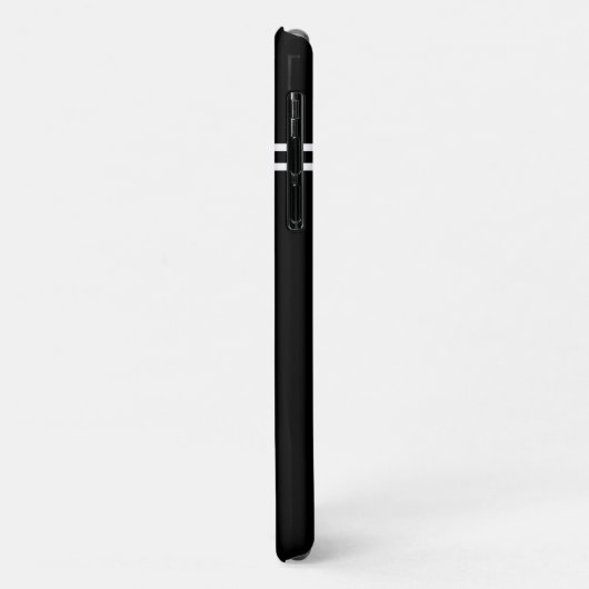 Solid black, aangepast monogram initiaal, foto Case-Mate iPhone case (Achterkant/links)