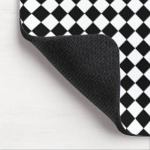 Solid Black and White Chevron Pattern Muismat (Hoek)