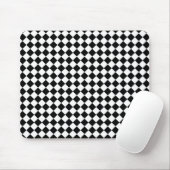 Solid Black and White Chevron Pattern Muismat (Met muis)