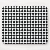 Solid Black and White Chevron Pattern Muismat (Voorkant)