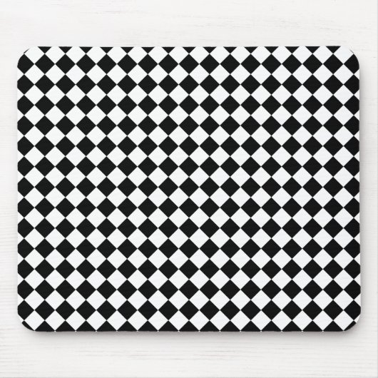 Solid Black and White Chevron Pattern Muismat (Voorkant)