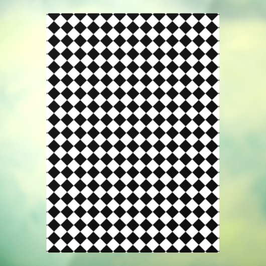 Solid Black and White Chevron Pattern Raamsticker (Vel 3)