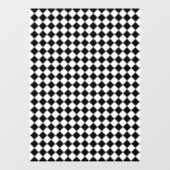 Solid Black and White Chevron Pattern Raamsticker (Vel)