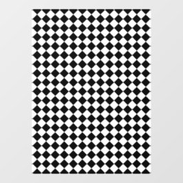 Solid Black and White Chevron Pattern Raamsticker