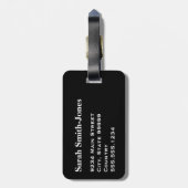 Solid Black Bagagelabel (Achterkant verticaal)