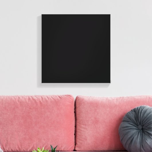 Solid Black Canvas Afdruk (Insitu (Woonkamer))