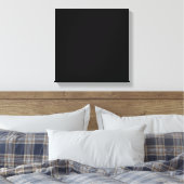 Solid Black Canvas Afdruk (Insitu (Slaapkamer))