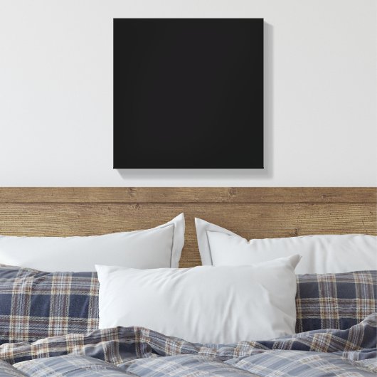 Solid Black Canvas Afdruk (Insitu (Slaapkamer))