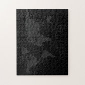 Solid Black Dark Wereldkaart Secret verrassingsber Legpuzzel (Verticaal)