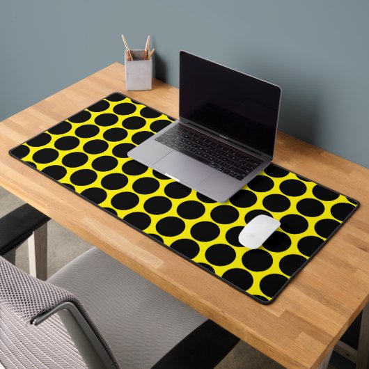 Solid Black Dotted Stylish Bright Yellow Bureaumat (Kantoor 2)