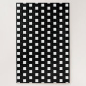 Solid Black en White Squares moeilijk Legpuzzel (Verticaal)