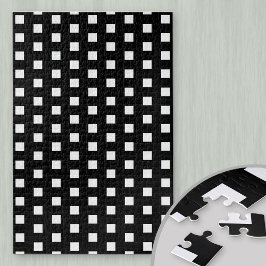 Solid Black en White Squares moeilijk Legpuzzel