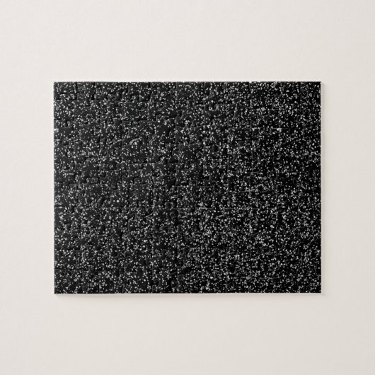Solid Black Glitter Legpuzzel (Horizontaal)