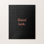 Solid Black Good Luck of Your WordEvil Fun Hard Legpuzzel<br><div class="desc">Voor meer puzzels,  kijk dan mijn collectie hier: https://www.zazzle.com/collections/puzzles-119365910668886310?rf=238930530889665547</div>