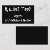 Solid Black Gothic Visitekaartjes (Voorkant / Achterkant)