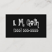 Solid Black Gothic Visitekaartjes (Voorkant)