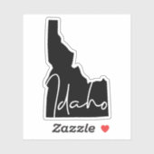 Solid Black Idaho State Sticker (Vel)