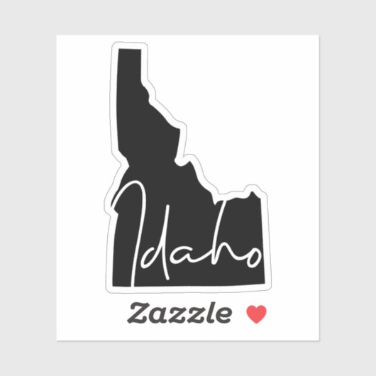 Solid Black Idaho State Sticker (Vel)