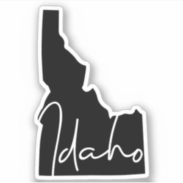 Solid Black Idaho State Sticker