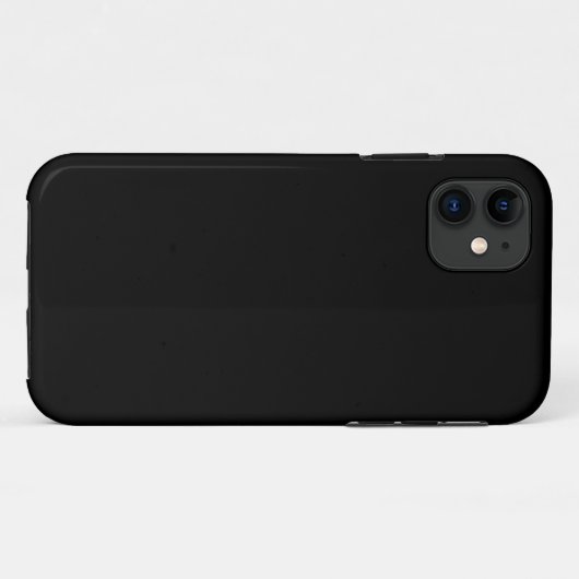 Solid Black kleur Case-Mate iPhone Case (Achterkant (horizontaal))