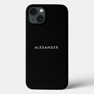 Solid Black Kleurnaam Minimalist Case-Mate iPhone Case