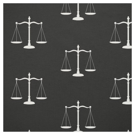 Solid Black Law Scales Fabric Stof (Swatch)