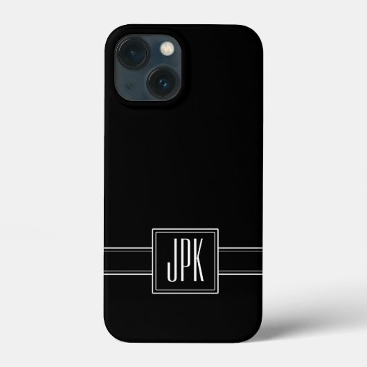 Solid Black met driestuksvoorbeeld Case-Mate iPhone Case (Achterkant)