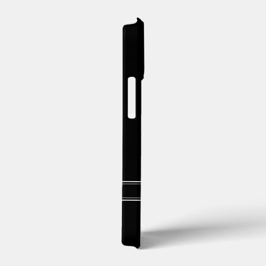 Solid Black met driestuksvoorbeeld Case-Mate iPhone Case (Achterkant / Rechts)