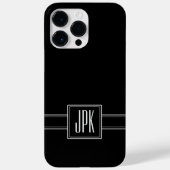 Solid Black met driestuksvoorbeeld Case-Mate iPhone Case (Achterkant)