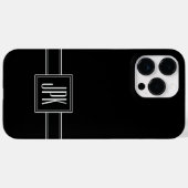 Solid Black met driestuksvoorbeeld Case-Mate iPhone Case (Achterkant (horizontaal))
