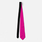 Solid Black met Hot Pink Stropdas (Achterkant)
