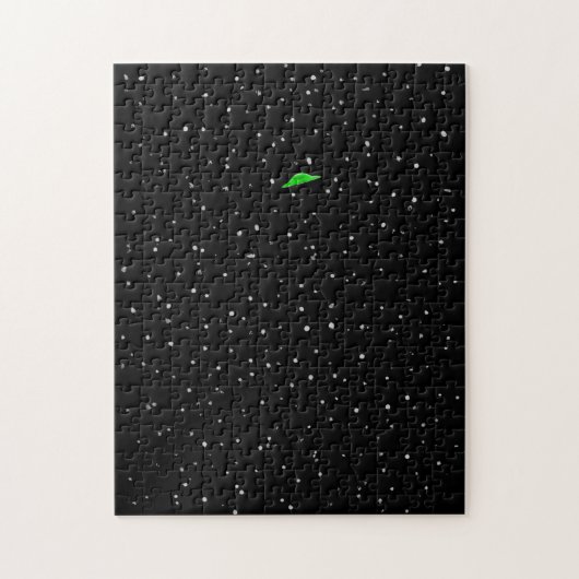 Solid Black met ufo-vliegende schokken moeilijk Legpuzzel (Verticaal)